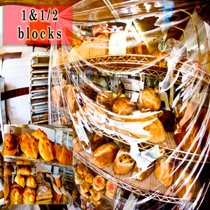 fresh bakery 1.5 blocks / fresh bread & pastries